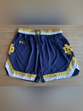 Notre Dame Fighting Irish Under Armour Shorts Men's Size XXL Navy Gold White